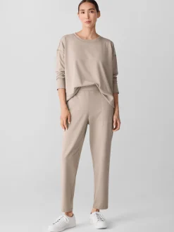 Pima Cotton Stretch Jersey Tapered Pant