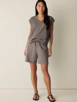 Pima Cotton Stretch Jersey Walking Shorts