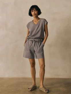 Pima Cotton Stretch Jersey Walking Shorts