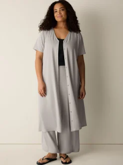 Ribbed Knit V-Neck Dress