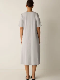 Ribbed Knit V-Neck Dress