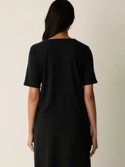 Ribbed Knit V-Neck Top
