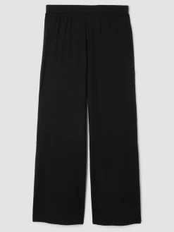 Ribbed Knit Wide-Leg Pant