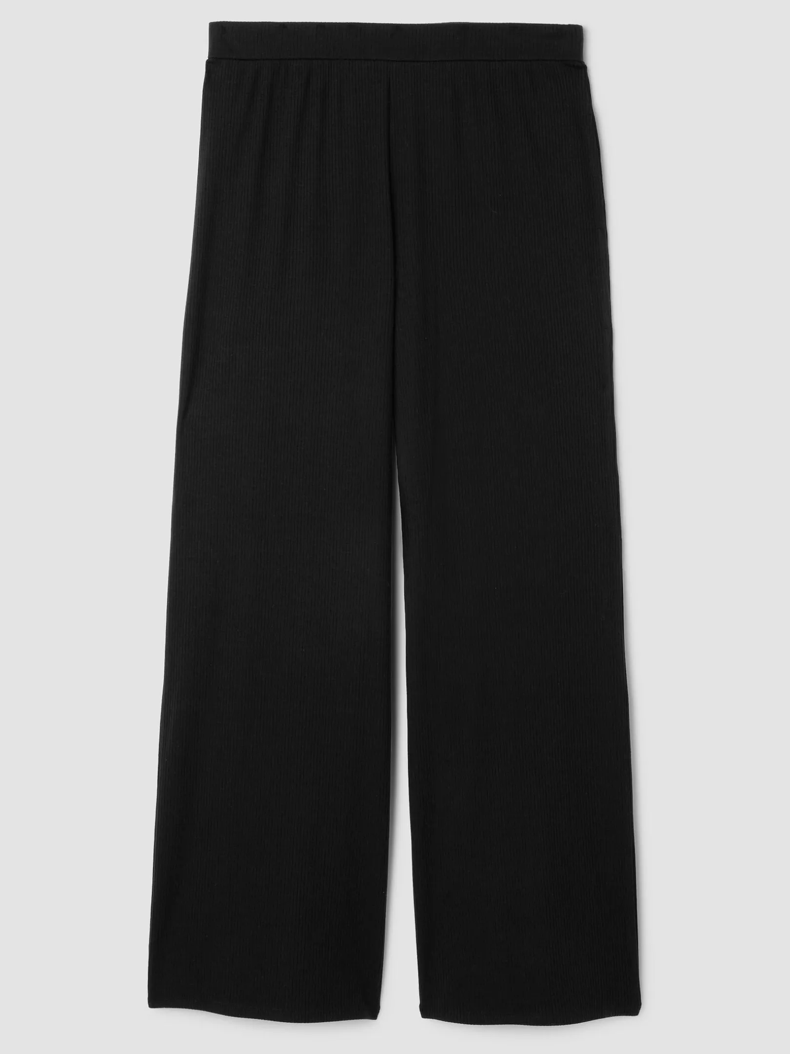 Ribbed Knit Wide-Leg Pant