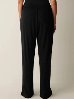 Ribbed Knit Wide-Leg Pant