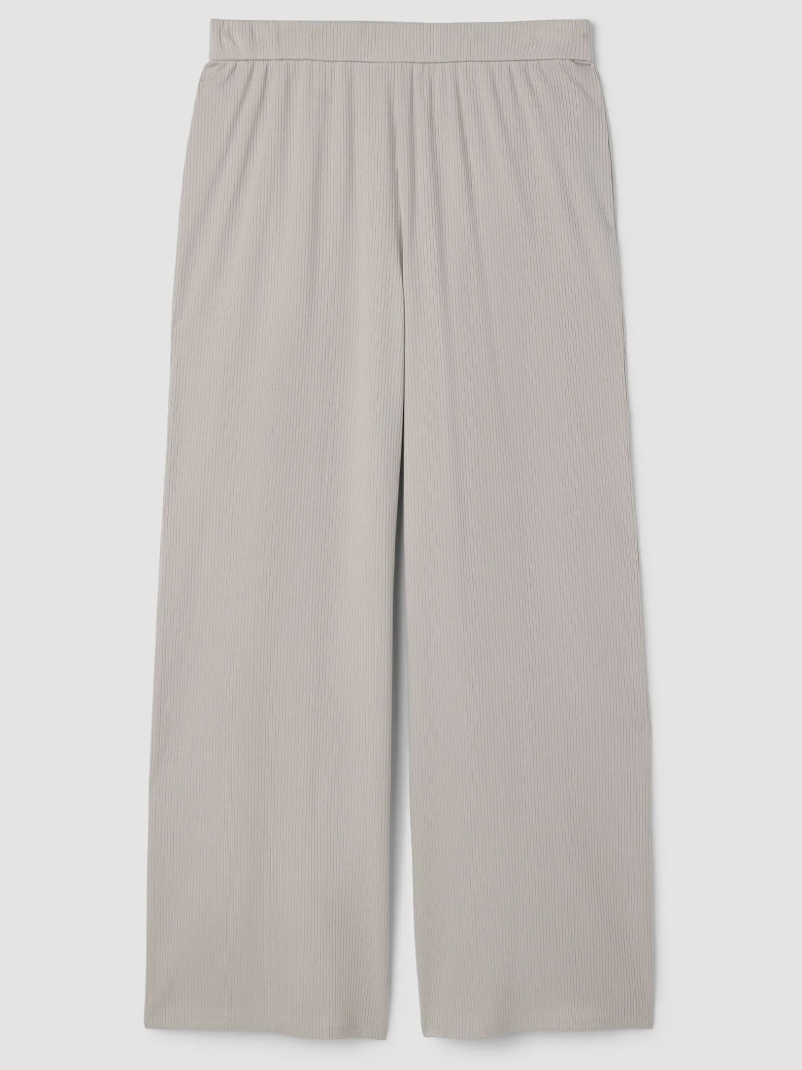 Ribbed Knit Wide-Leg Pant