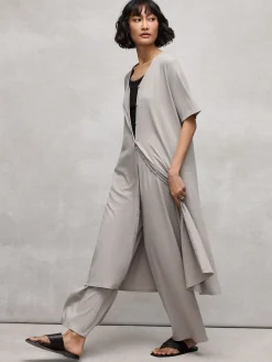 Ribbed Knit Wide-Leg Pant