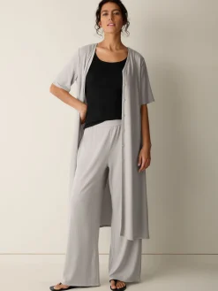Ribbed Knit Wide-Leg Pant