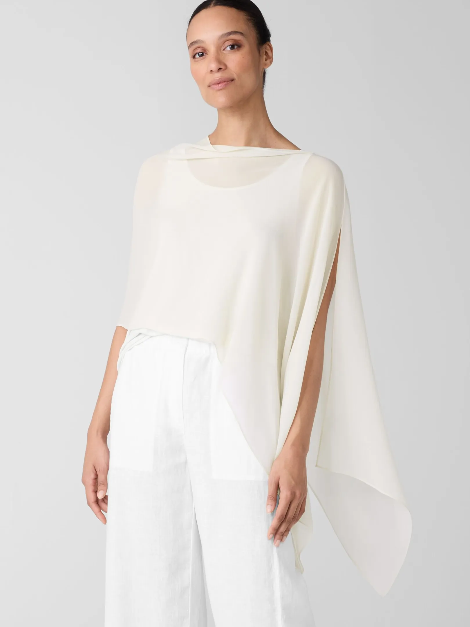 Sheer Silk Georgette Wrap