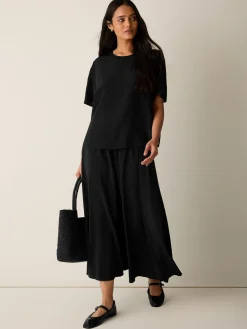 Silk Crepe de Chine Half-Circle Skirt