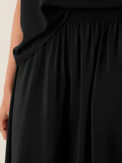 Silk Crepe de Chine Half-Circle Skirt