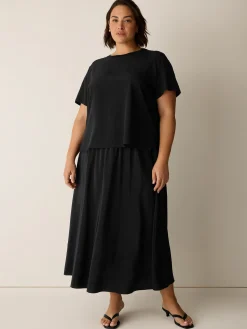Silk Crepe de Chine Half-Circle Skirt