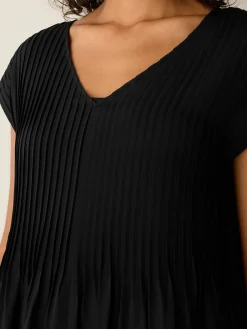 Silk Crepe de Chine V-Neck Dress