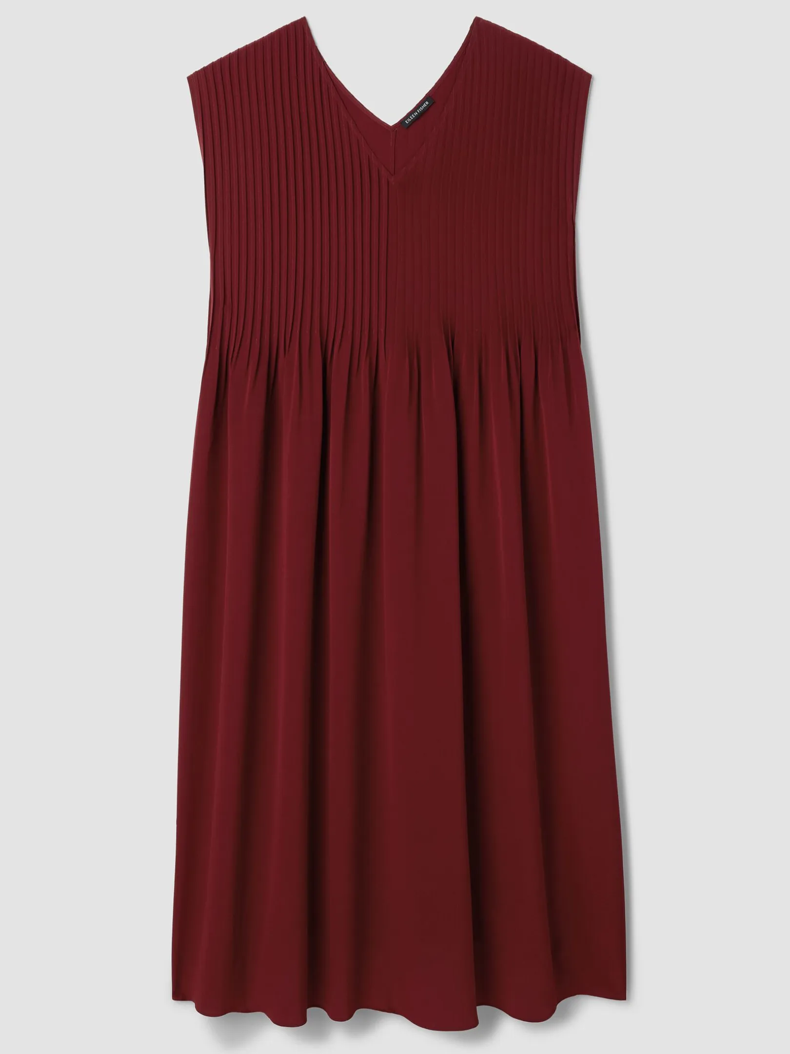 Silk Crepe de Chine V-Neck Dress
