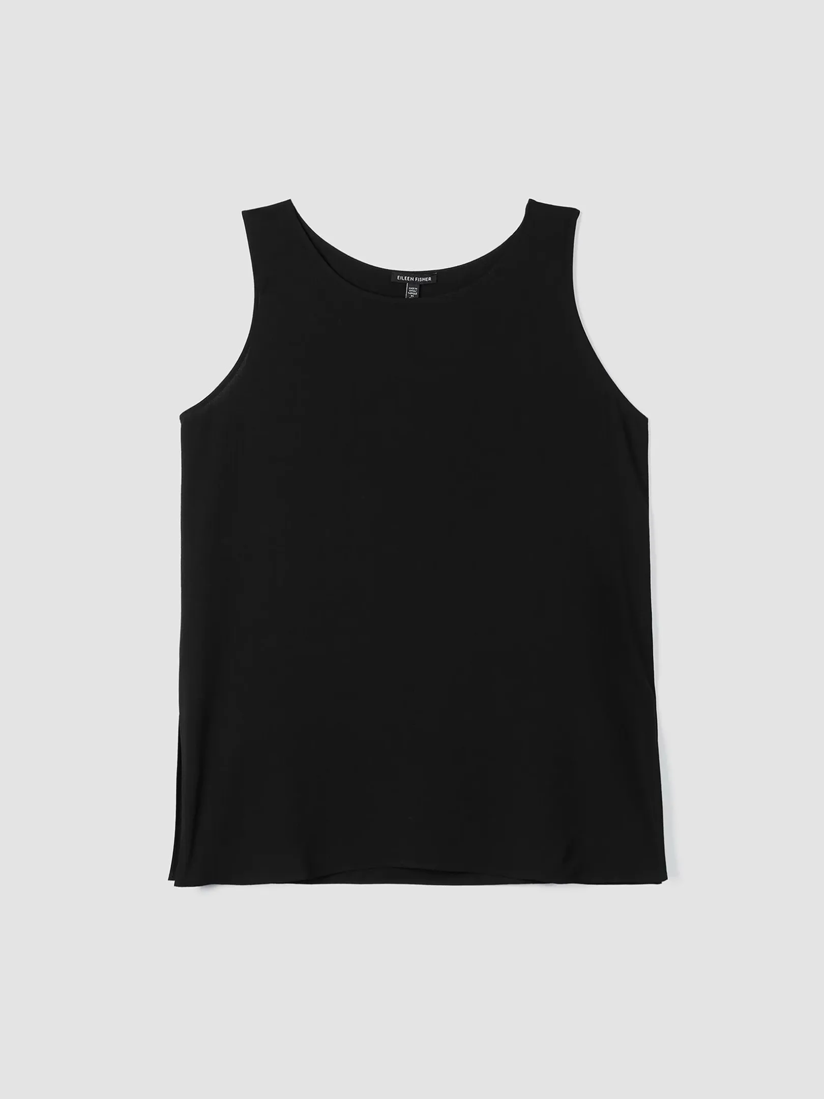 Silk Georgette CrepeBallet Neck Long Tank