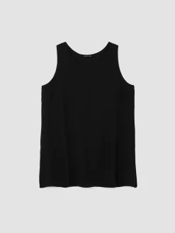 Silk Georgette Crepe Ballet Neck Tank