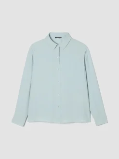 Silk Georgette Crepe Classic Collar Shirt