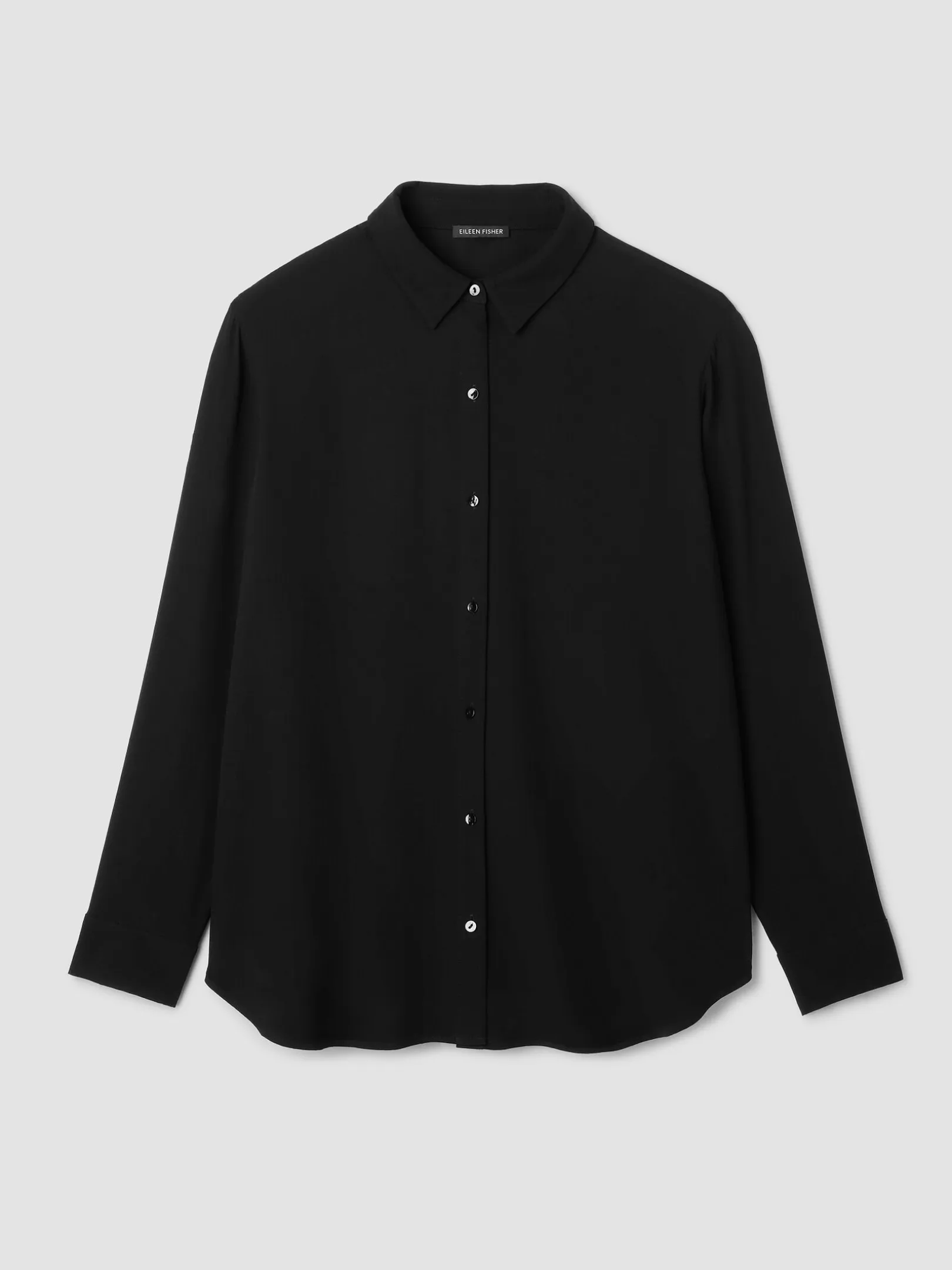 Silk Georgette Crepe Classic Collar Shirt