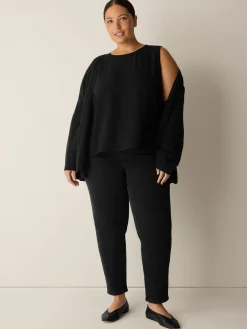 Silk Georgette Crepe Round Neck Tank