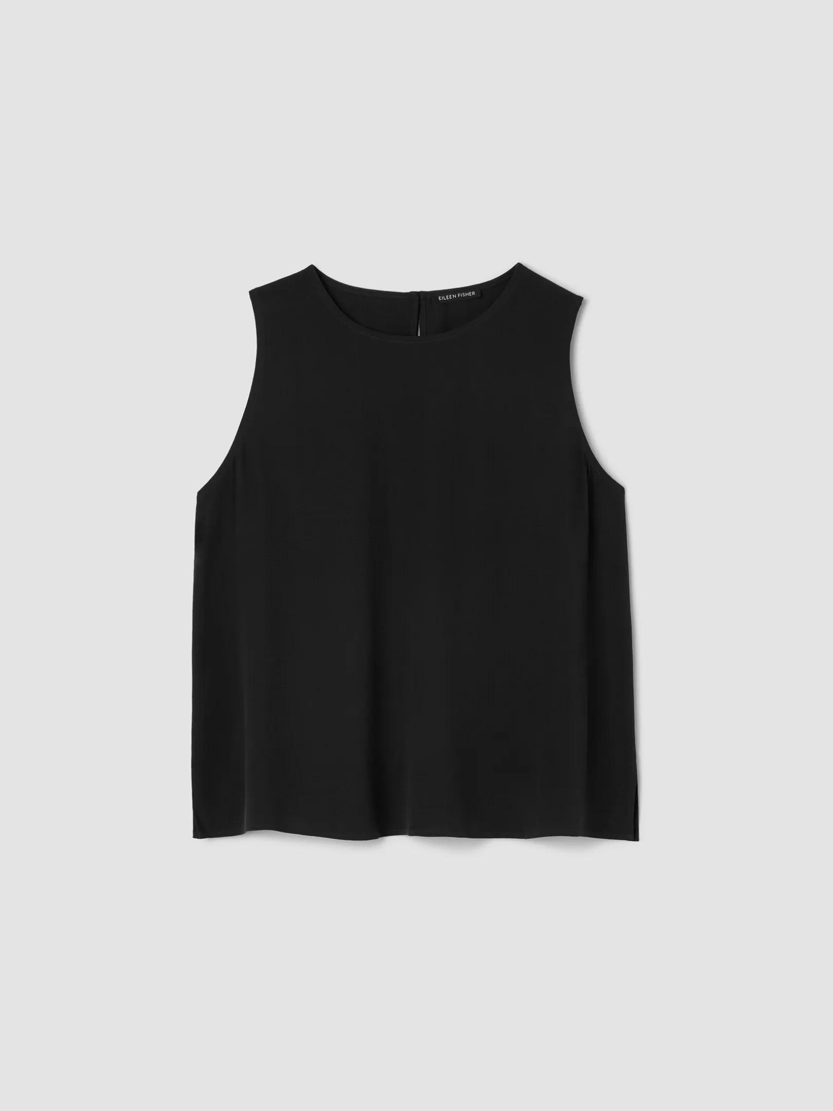 Silk Georgette Crepe Round Neck Tank