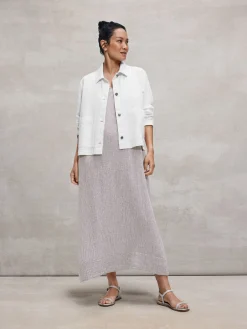 Slubby Organic Cotton Linen Classic Collar Jacket