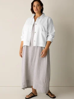 Slubby Organic Cotton Linen Classic Collar Jacket