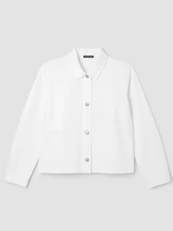 Slubby Organic Cotton Linen Classic Collar Jacket