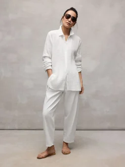 Slubby Organic Cotton Linen Lantern Pant