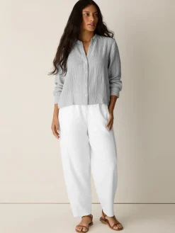 Slubby Organic Cotton Linen Lantern Pant