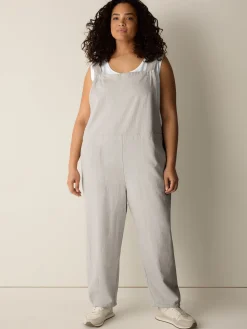 Slubby Organic Cotton Linen Overalls