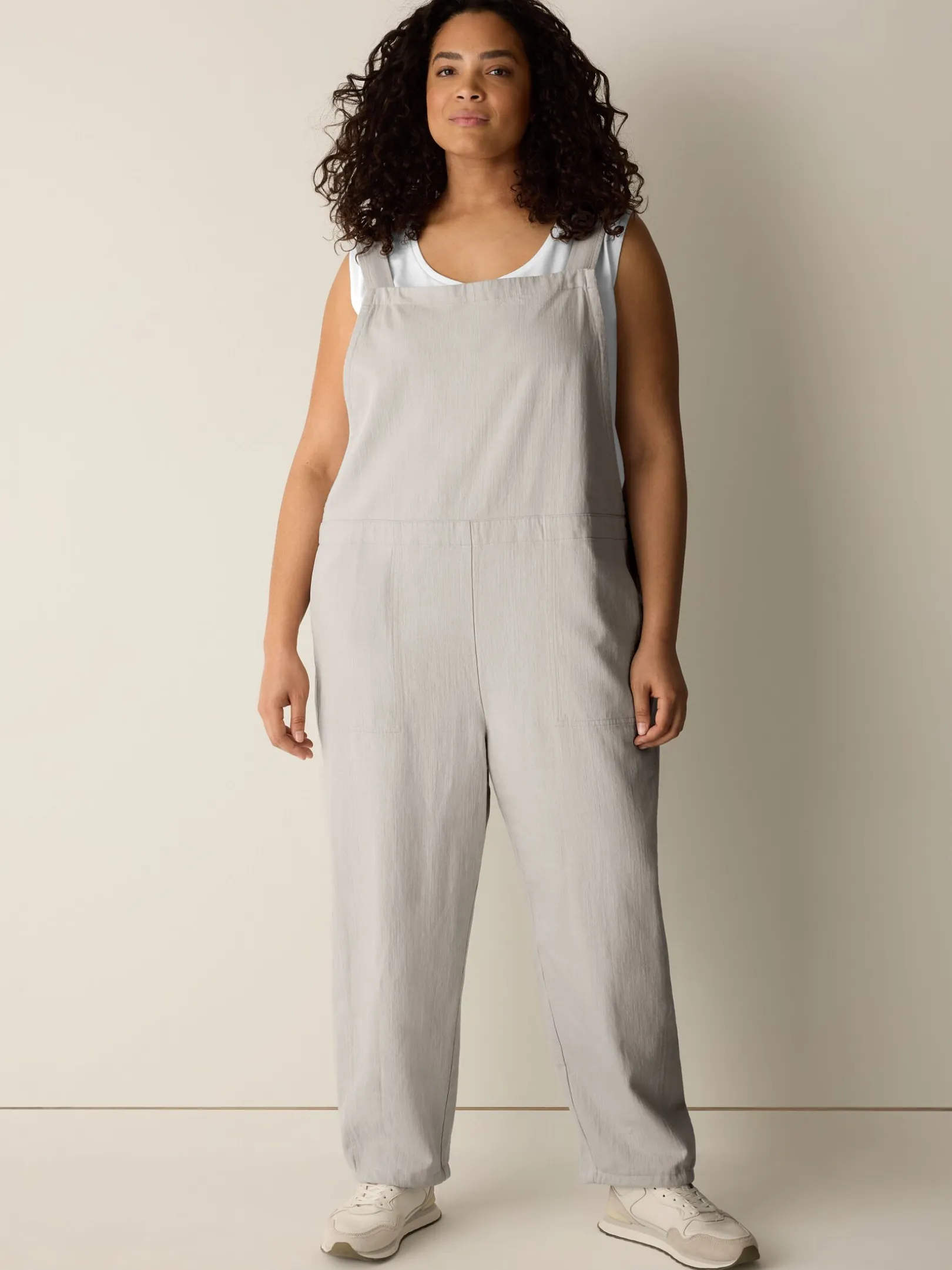 Slubby Organic Cotton Linen Overalls
