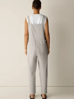 Slubby Organic Cotton Linen Overalls
