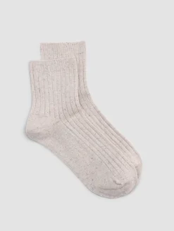 Speckle Rib Quarter Crew Sock