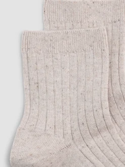 Speckle Rib Quarter Crew Sock