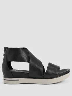 Sport Tumbled Leather Sneaker Sandal