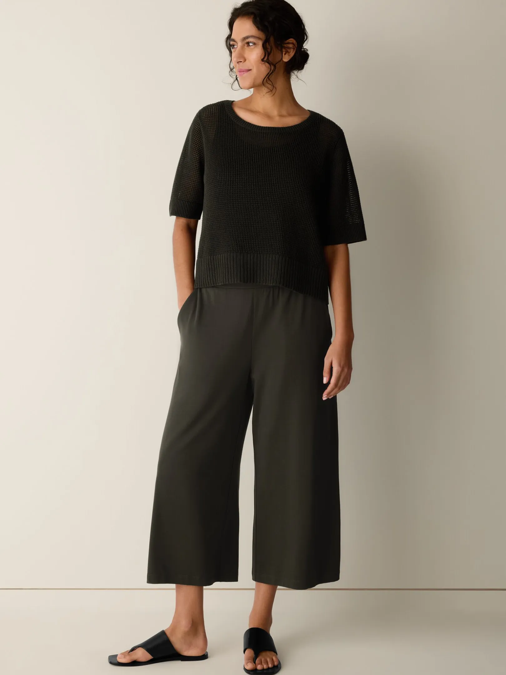 Stretch Jersey Knit Culotte