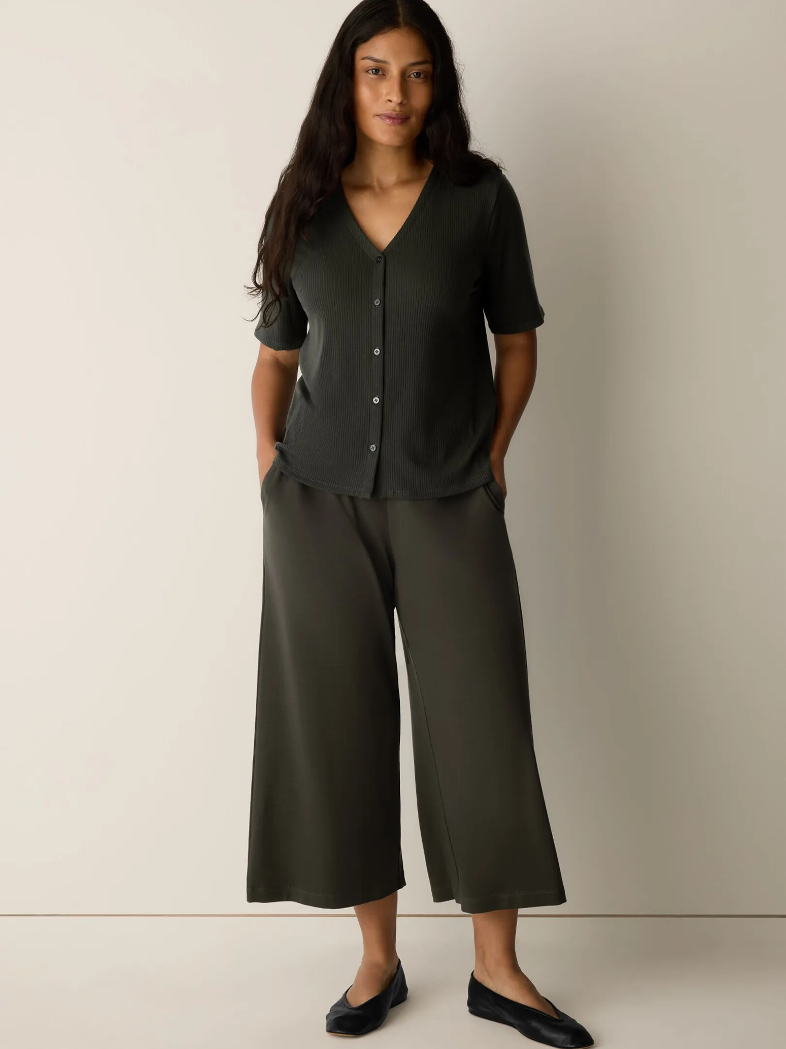 Stretch Jersey Knit Culotte
