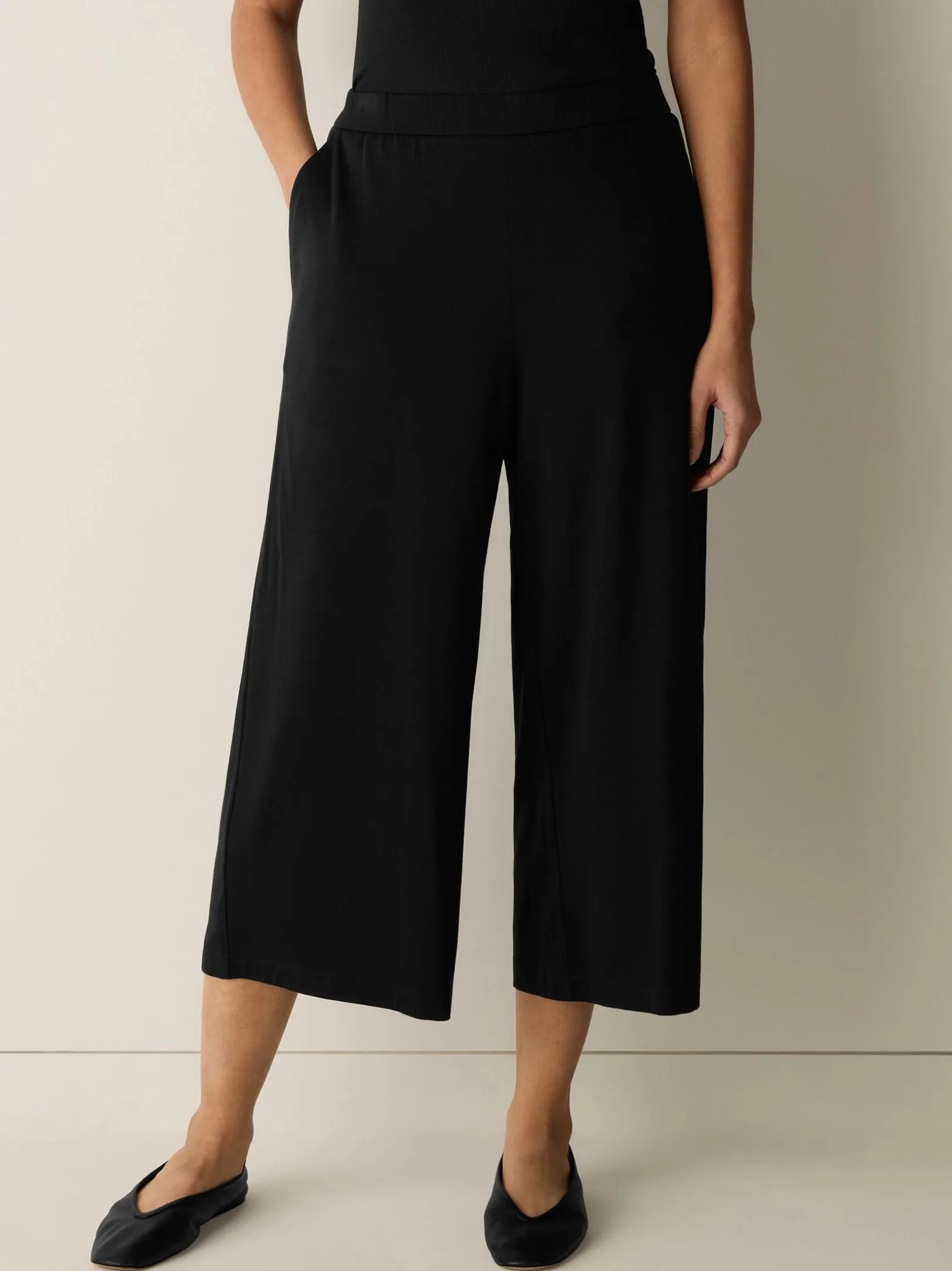 Stretch Jersey Knit Culotte