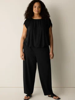 Stretch Jersey Knit Lantern Pant
