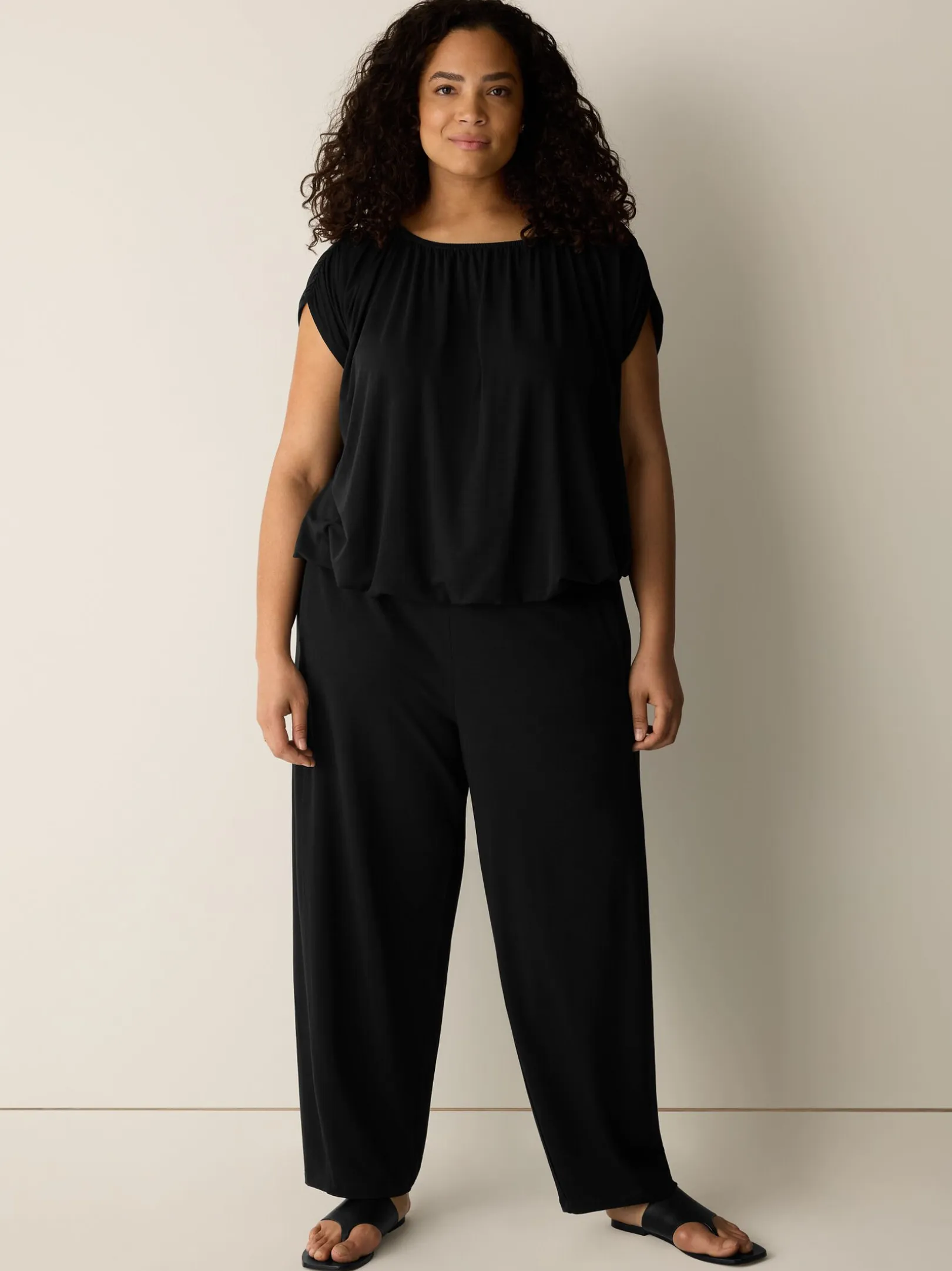 Stretch Jersey Knit Lantern Pant