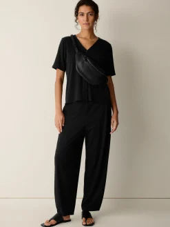 Stretch Jersey Knit Lantern Pant