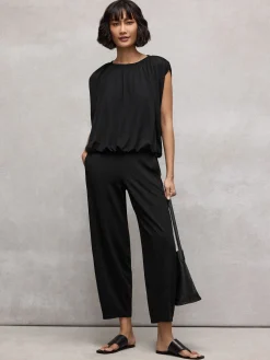 Stretch Jersey Knit Lantern Pant
