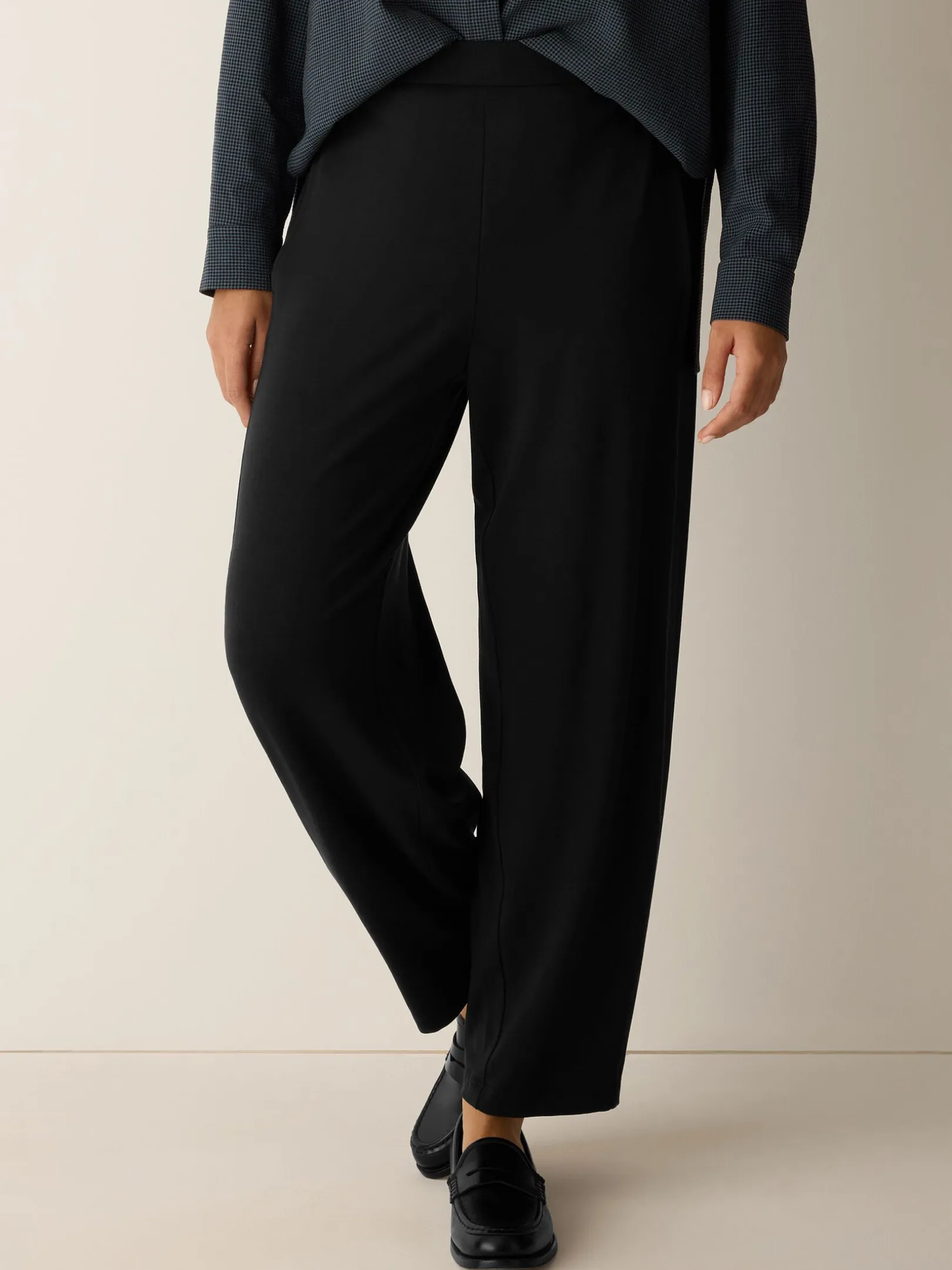 Stretch Jersey Knit Lantern Pant