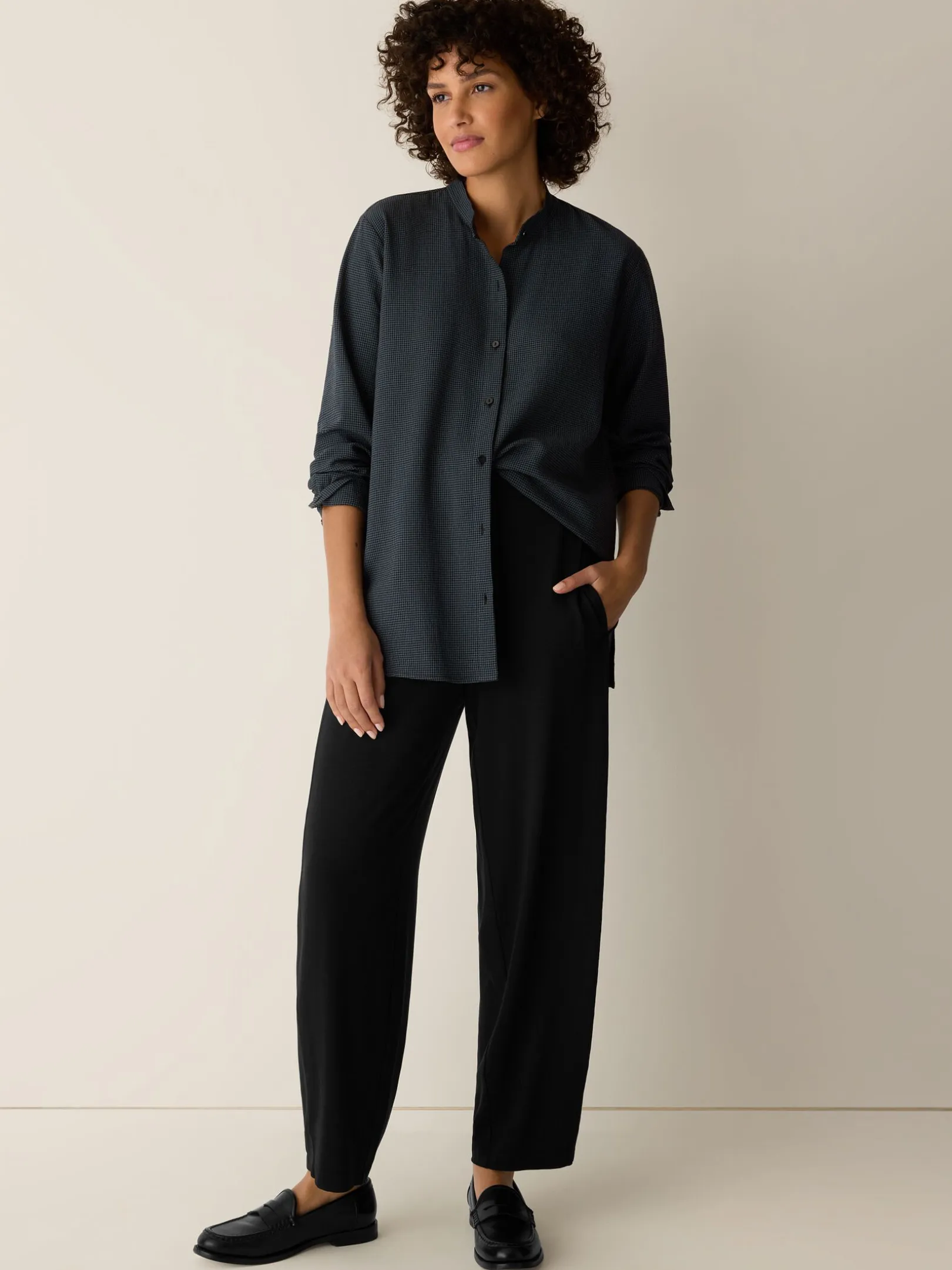 Stretch Jersey Knit Lantern Pant