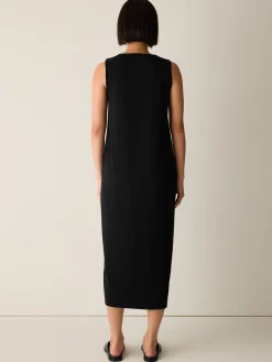 Stretch Jersey Knit Round Neck Dress