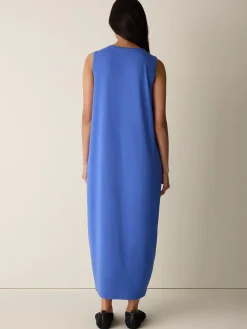 Stretch Jersey Knit Round Neck Dress