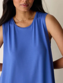 Stretch Jersey Knit Round Neck Dress