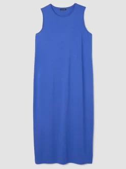 Stretch Jersey Knit Round Neck Dress