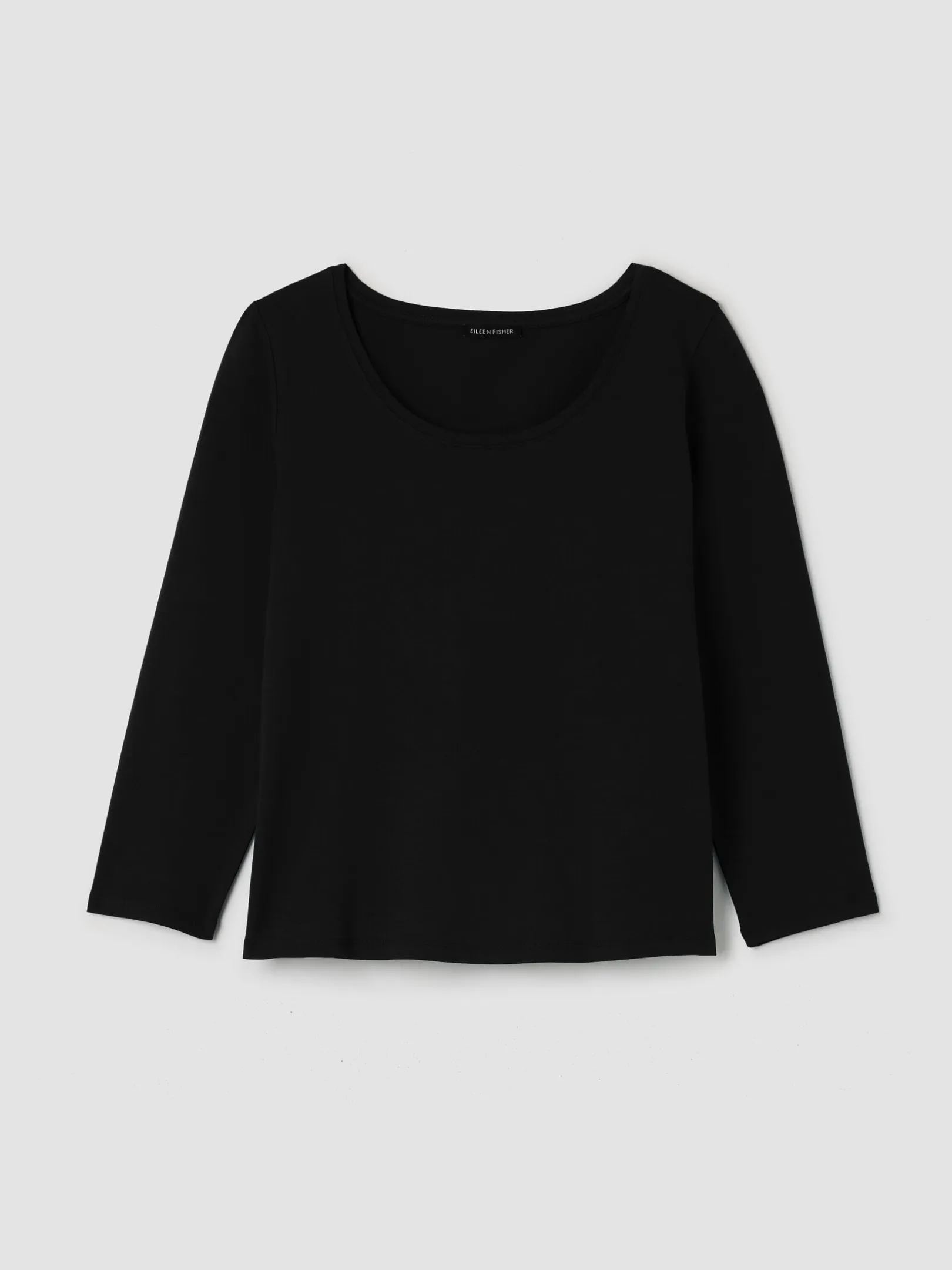 Stretch Jersey Knit Scoop Neck Top