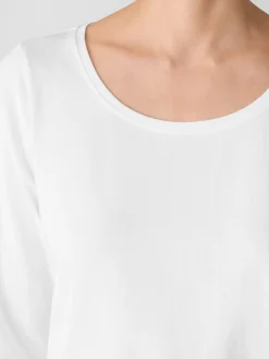 Stretch Jersey Knit Scoop Neck Top